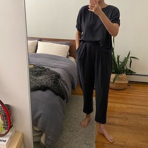 7115 By Szeki Summer Painter Trouser - Size M - Navy/Charcoal - NWT